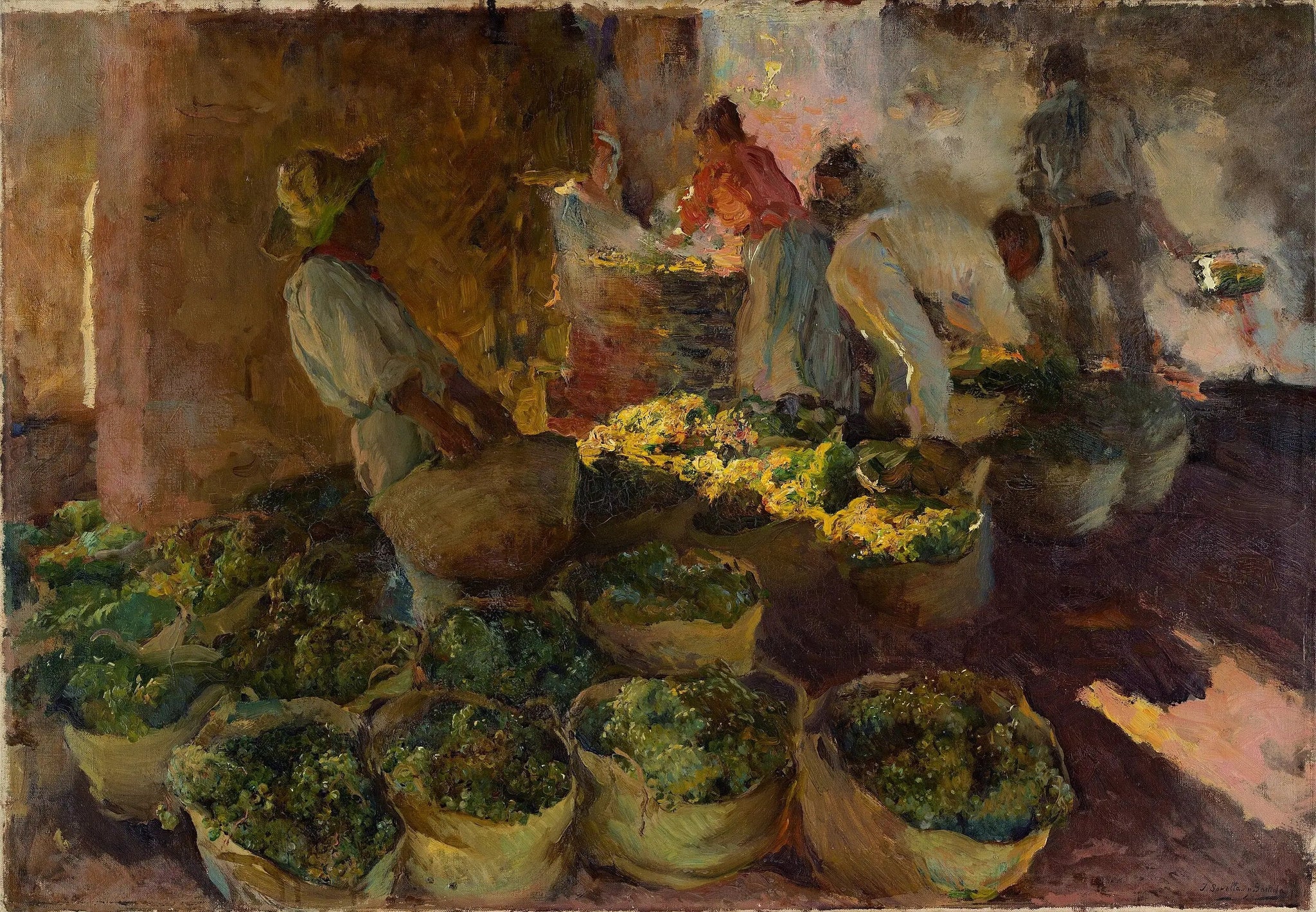 La Préparation des raisins secs - Joaquín Sorolla image 1 reproduction d’œuvre d’art à l’huile
