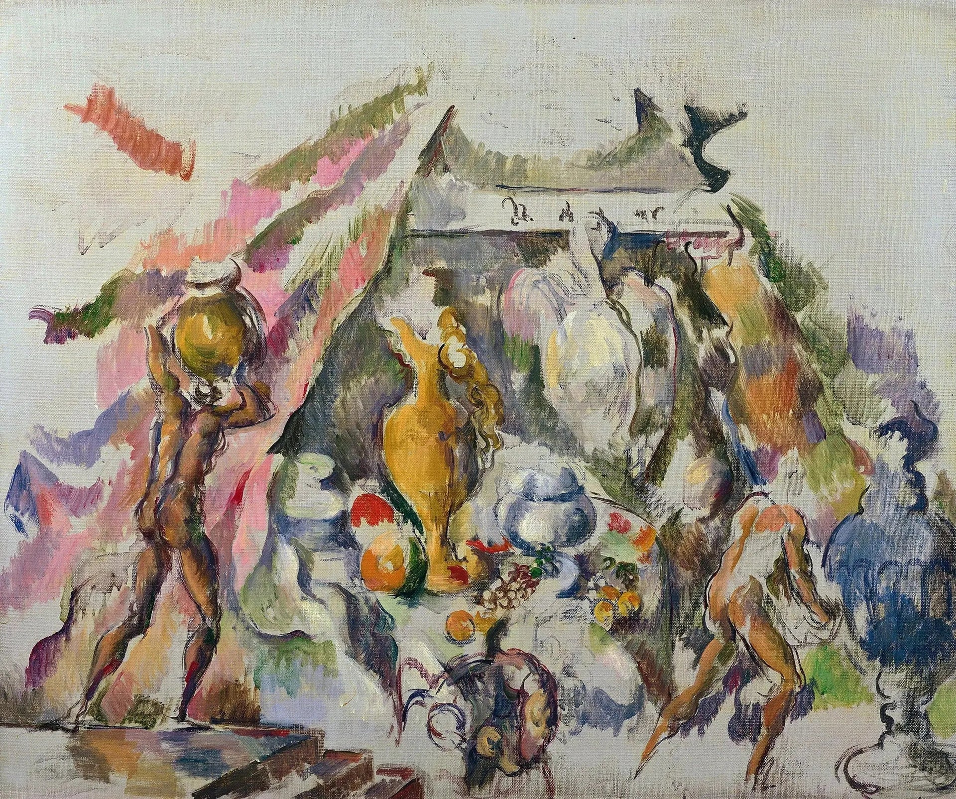 La préparation du banquet - Paul Cézanne image 1 reproduction de peinture à l’huile