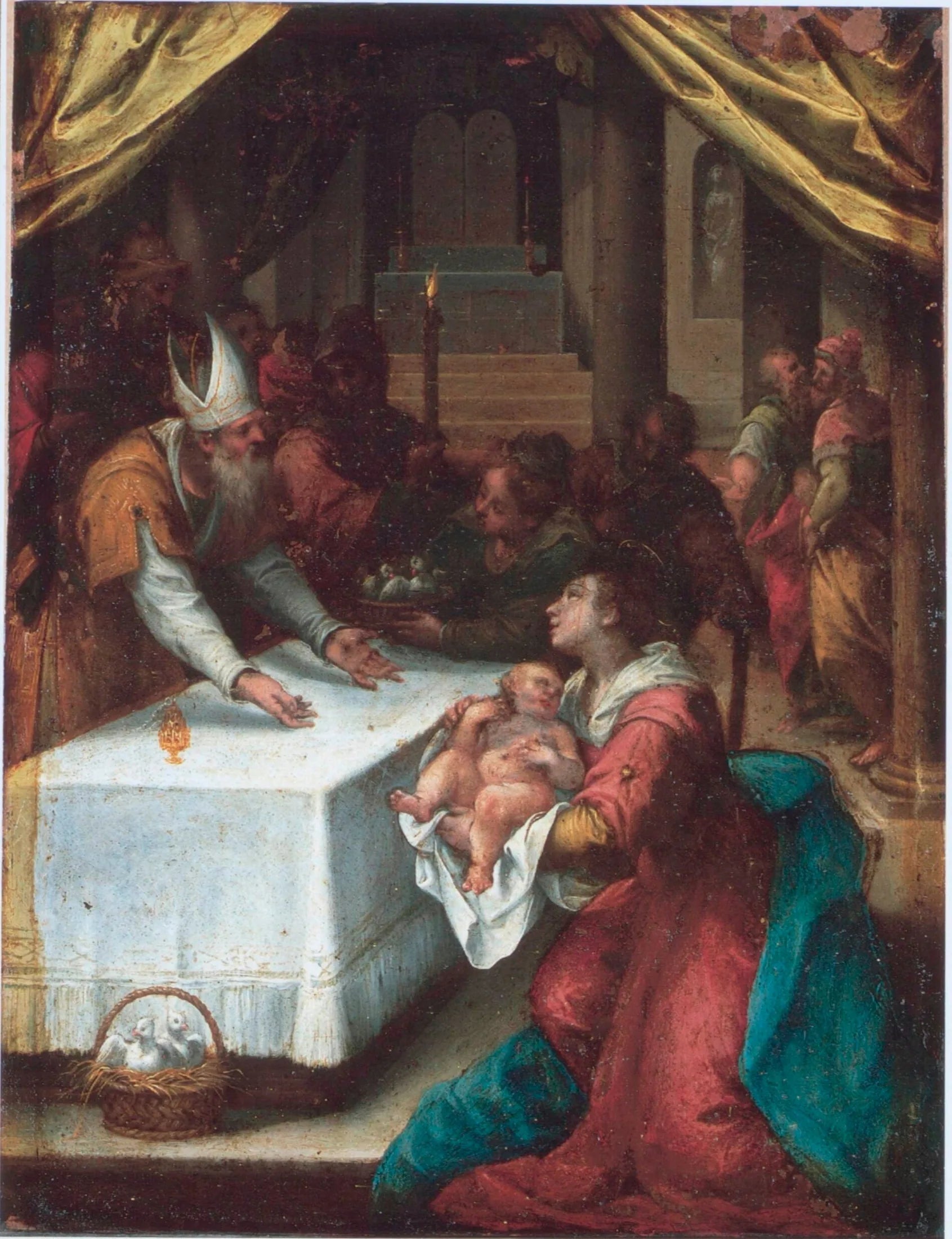 La Présentation au Temple - Denis Calvaert image 1 copie de tableau peinte à la main
