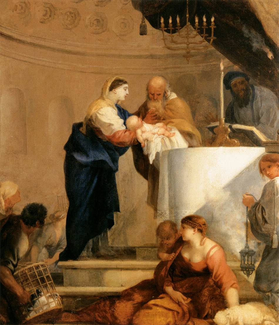 La Présentation au temple - Sébastien Bourdon image 1 reproduction artisanale de tableau
