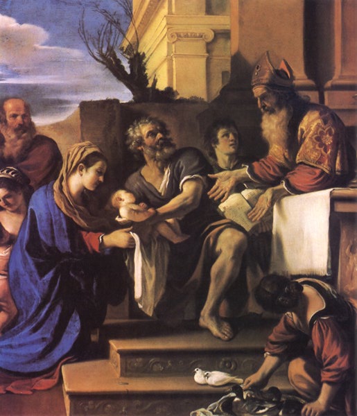 La Présentation de Jésus au Temple - Guercino image 1 copie de tableau peinte à la main