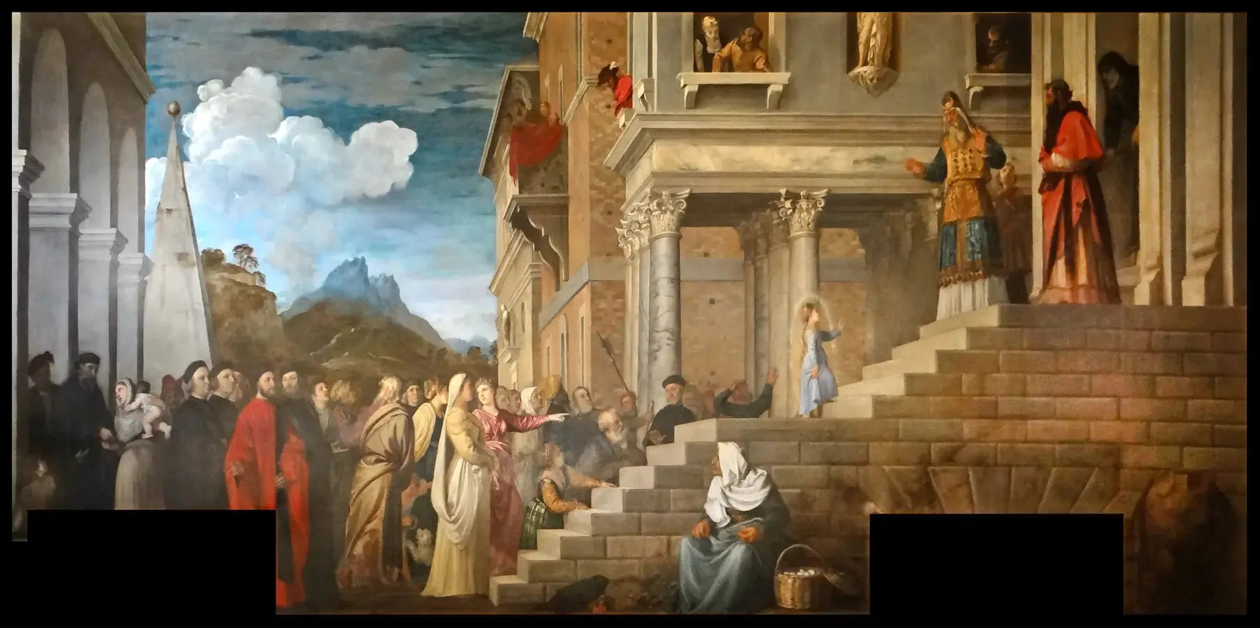 La Présentation de Marie au Temple - Titian image 1 reproduction artisanale de tableau