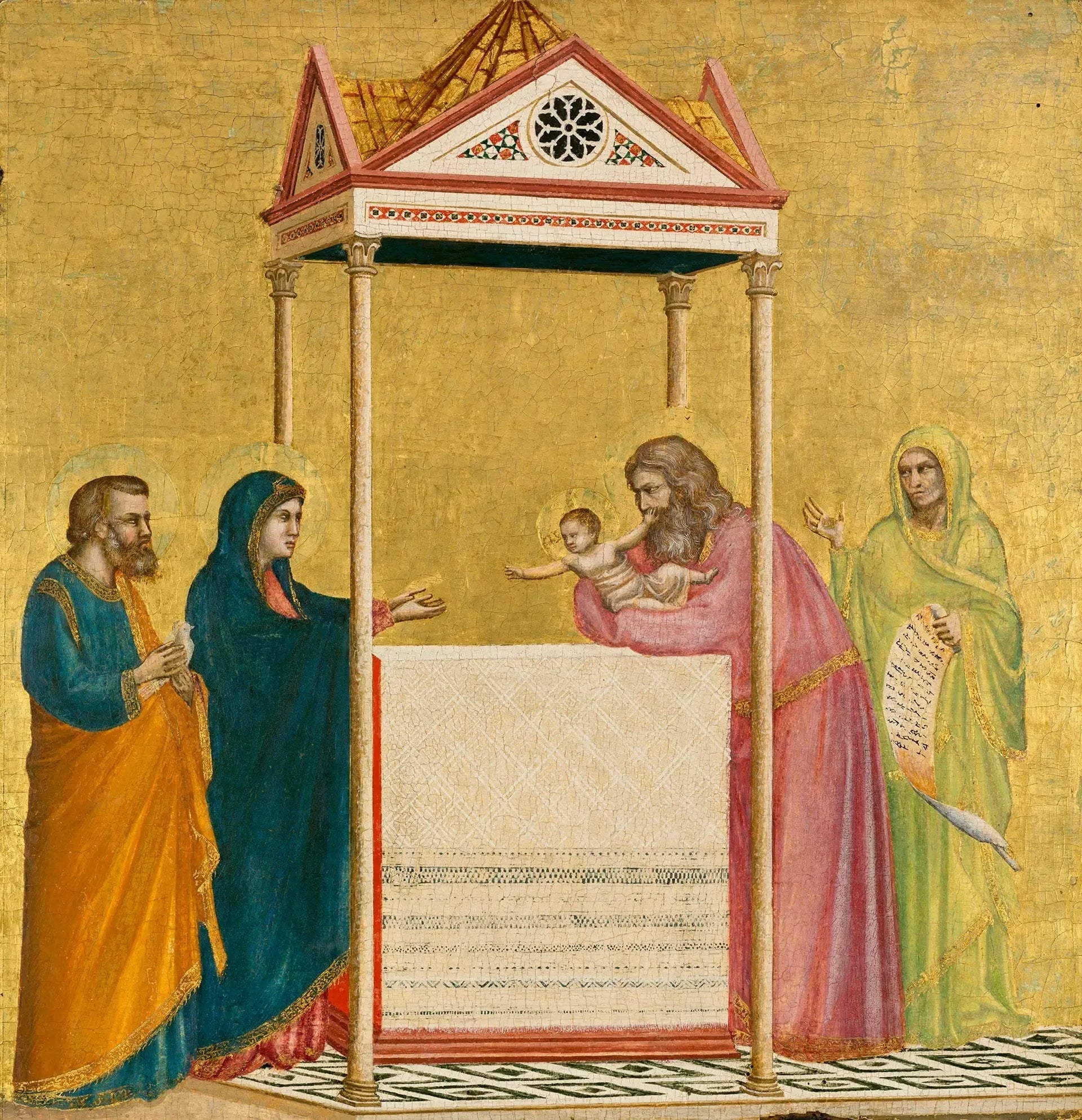 La Présentation du Christ au Temple - Giotto image 1 reproduction de peinture à l’huile
