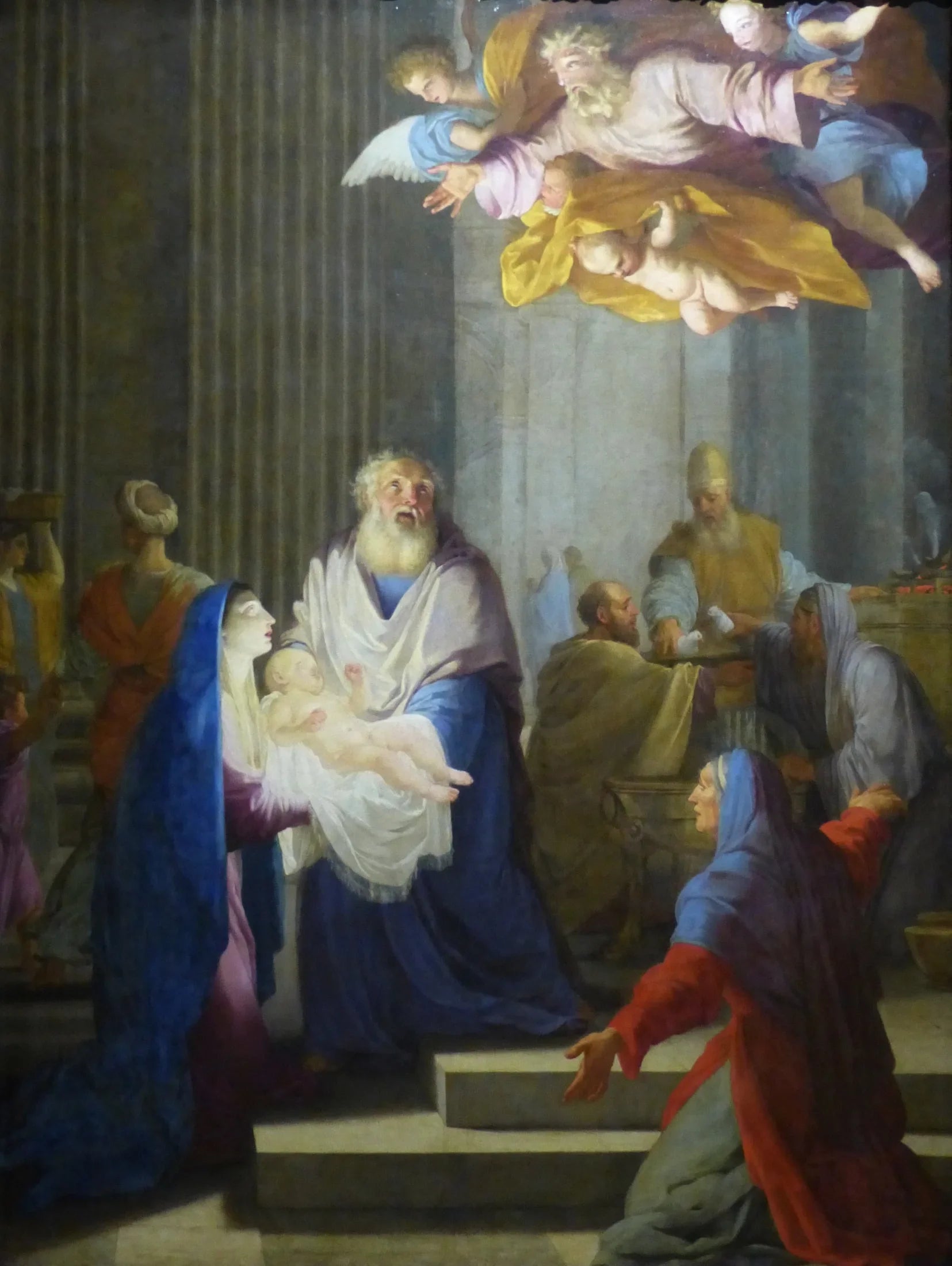 La présentatrice au temple - Eustache Le Sueur image 1 reproduction de peinture à l’huile