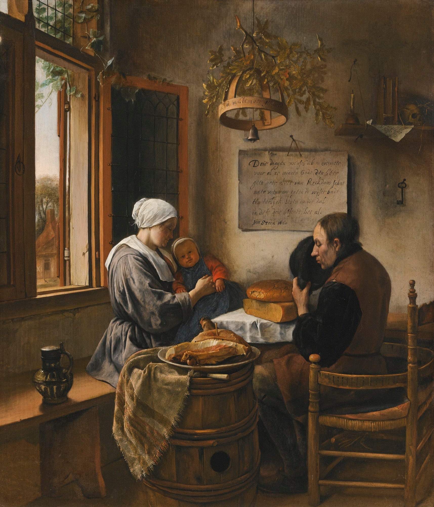 La prière avant le repas - Jan Steen image 1 reproduction d’œuvre d’art à l’huile