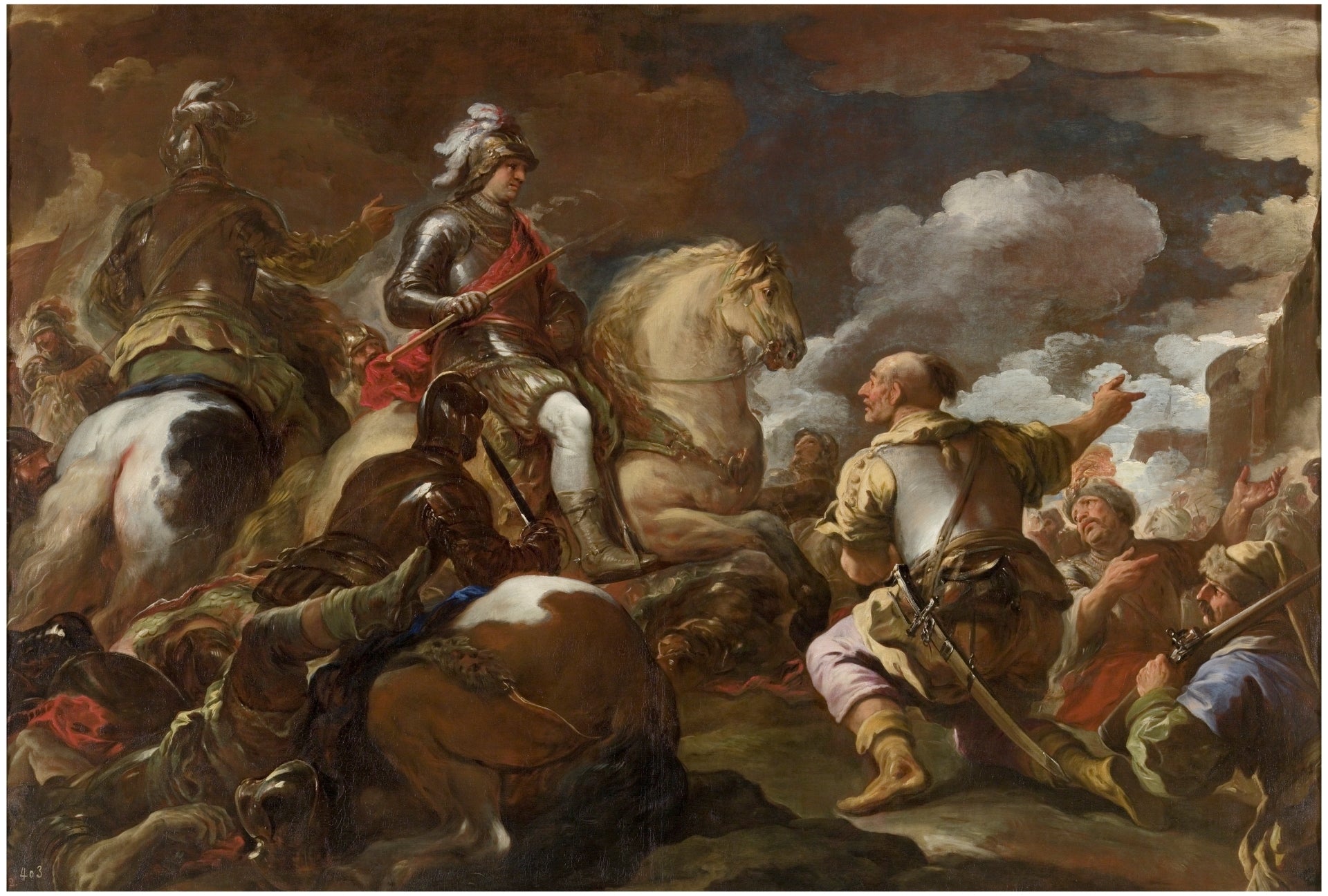 La prise d'une forteresse - Luca Giordano image 1 reproduction de peinture à l’huile