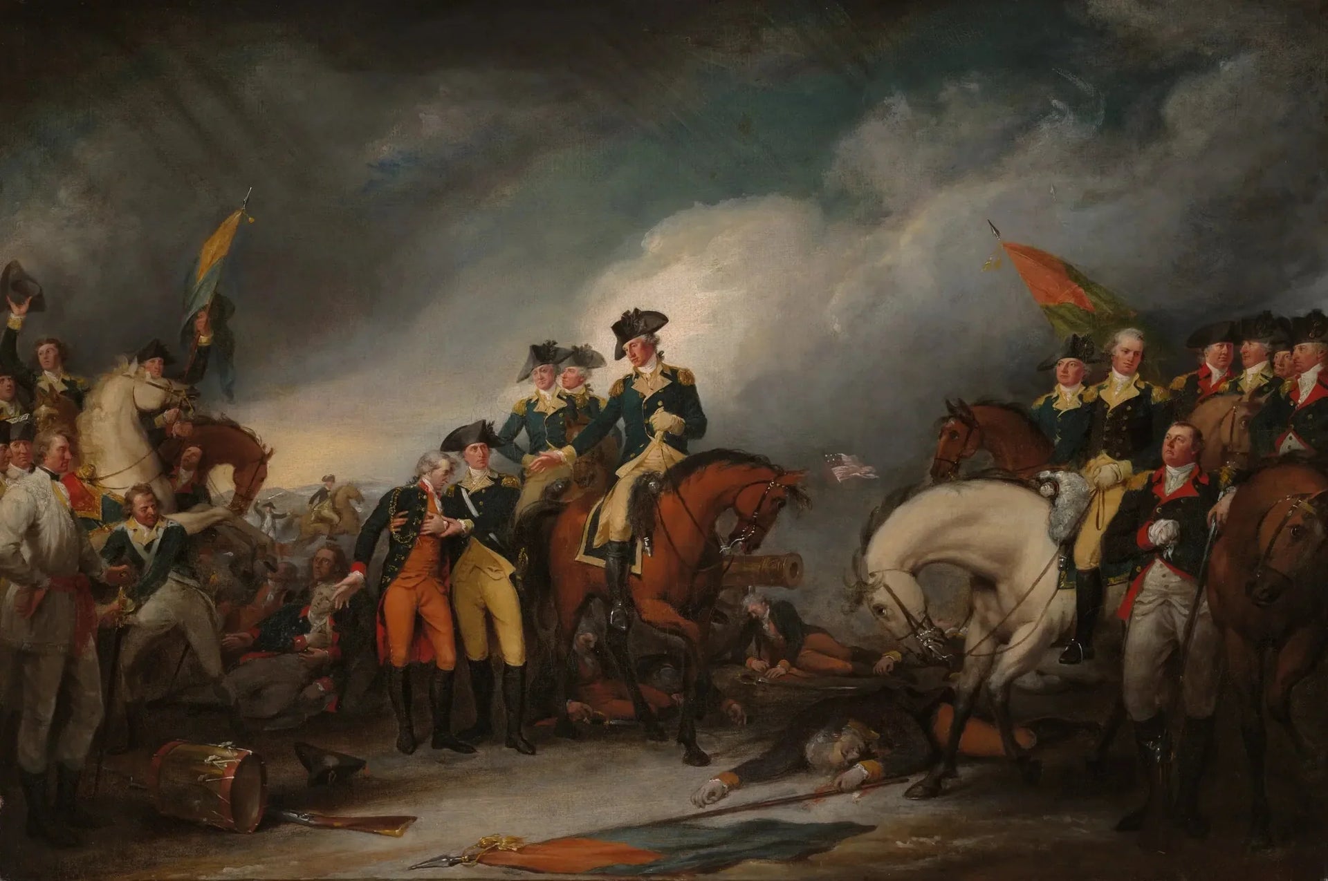 La prise des Hessois à Trenton, le 26 décembre 1776 - John Trumbull image 1 copie de tableau peinte à la main