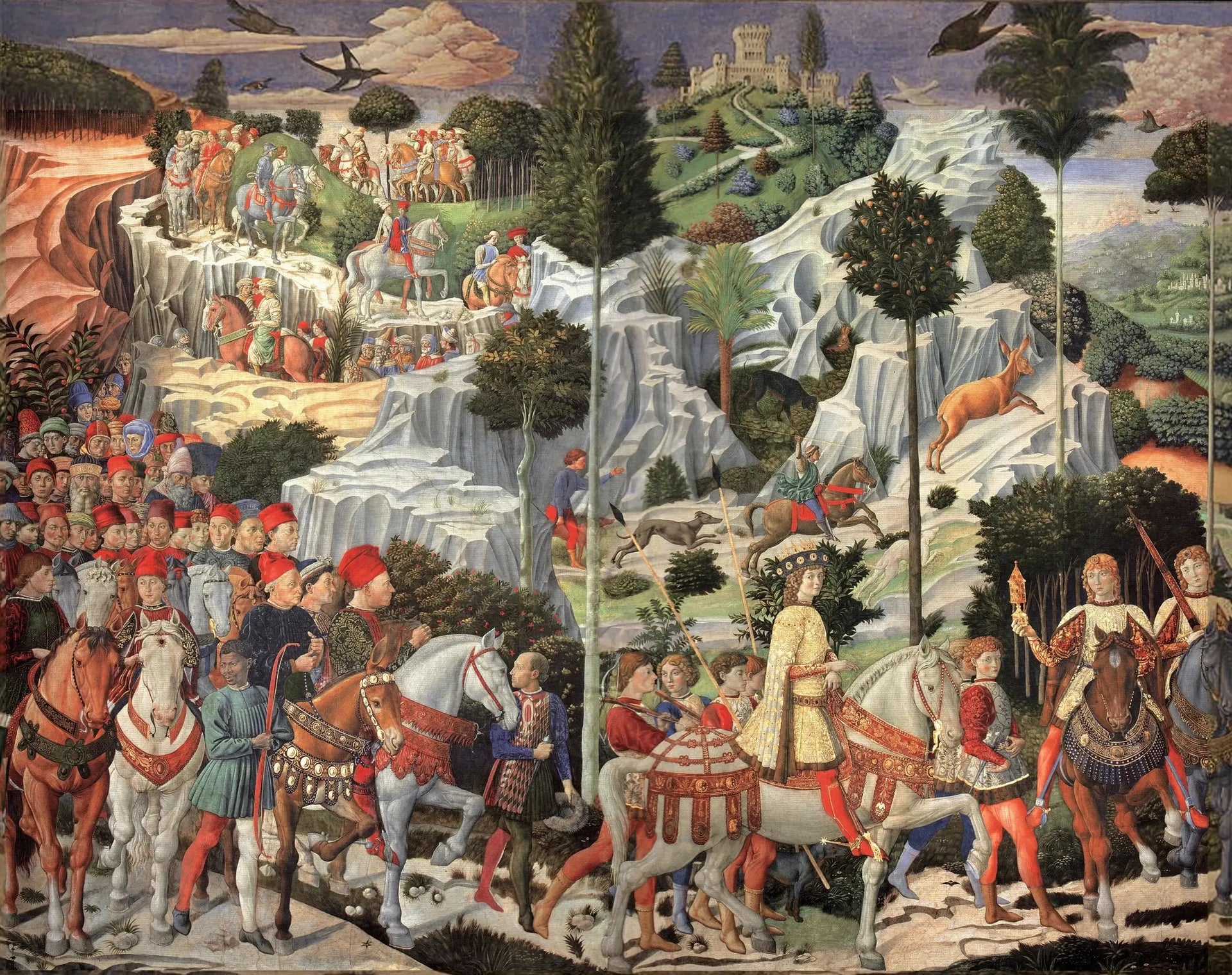 La procession du jeune roi - Benozzo Gozzoli image 1 copie peinte à la main à l’huile