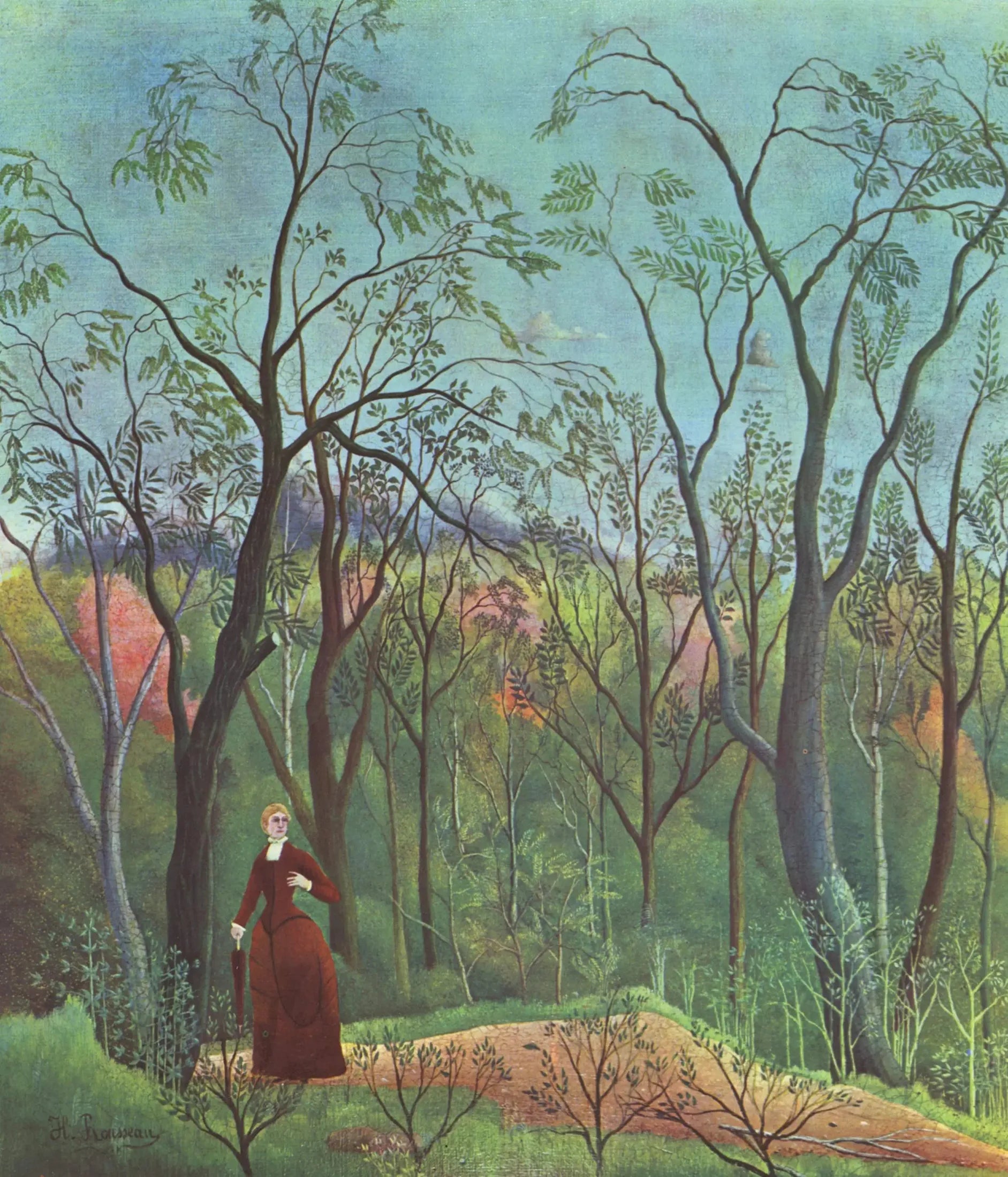 La Promenade dans la forêt - Henri Rousseau image 1 reproduction de peinture à l’huile