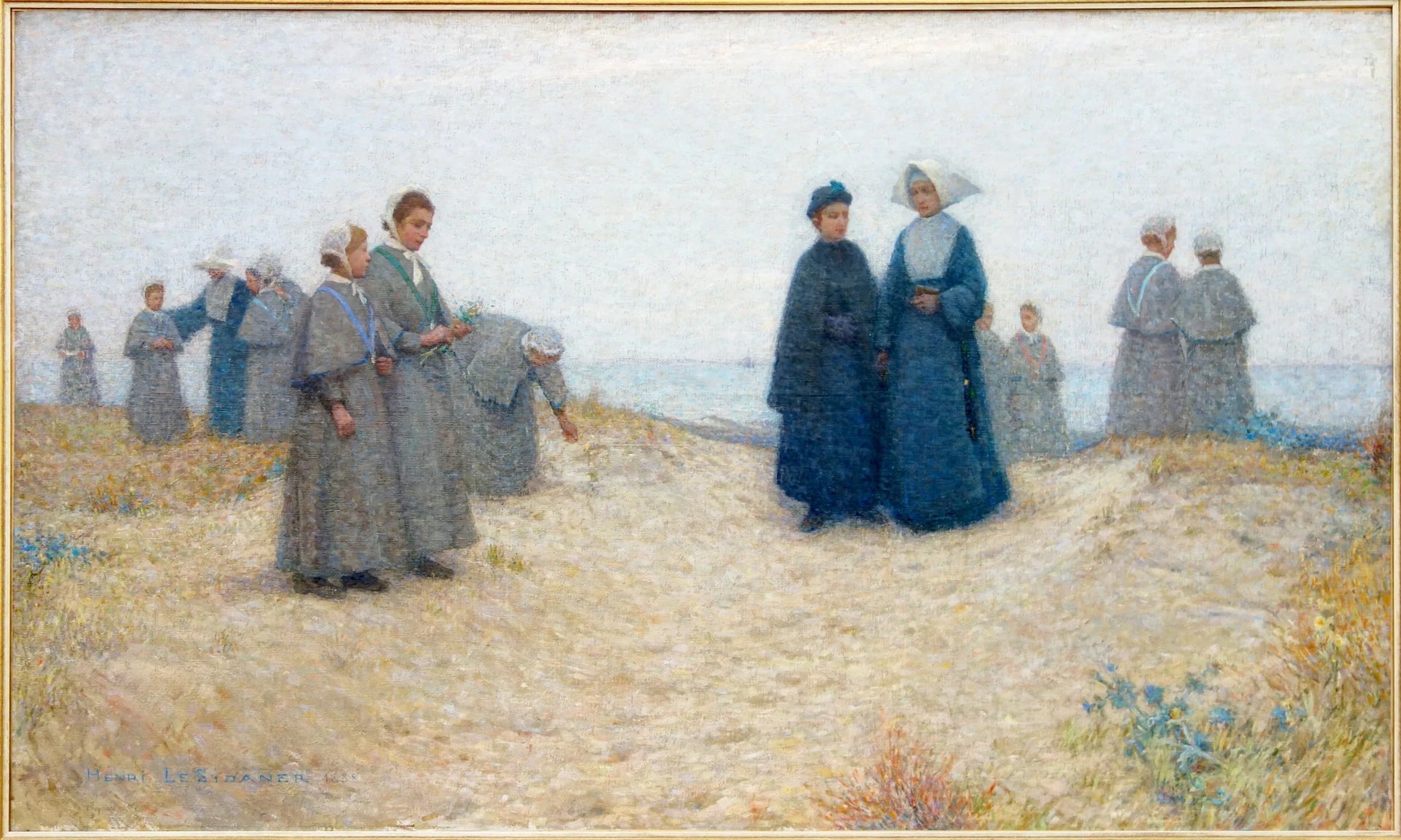 La promenade des orphelines, Berck - Henri Le Sidaner image 1 reproduction réalisée par Alpha Reproduction