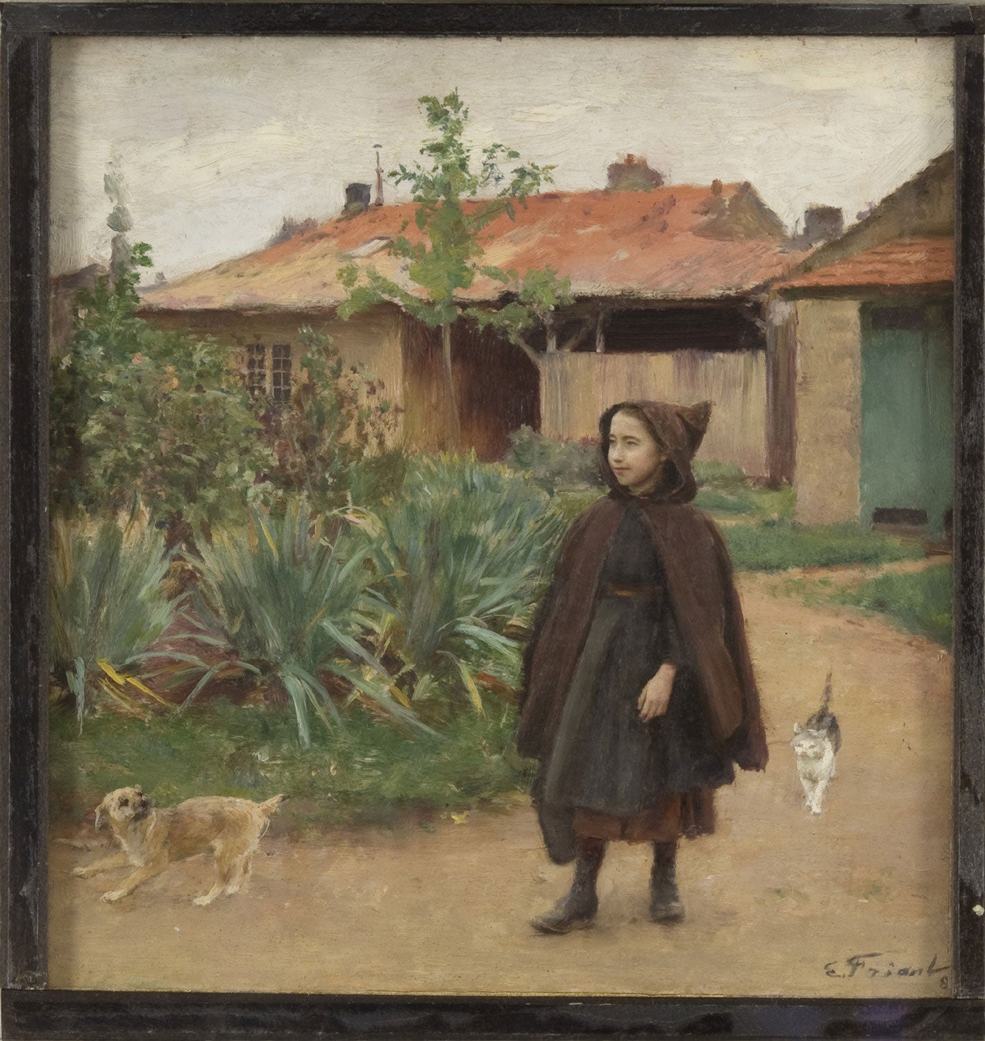 La promenade du jardin - Émile Friant image 1 reproduction de peinture à l’huile