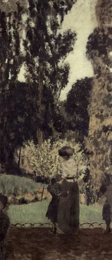 La promenade. Le square des Batignolles - Édouard Vuillard image 1 reproduction de peinture à l’huile