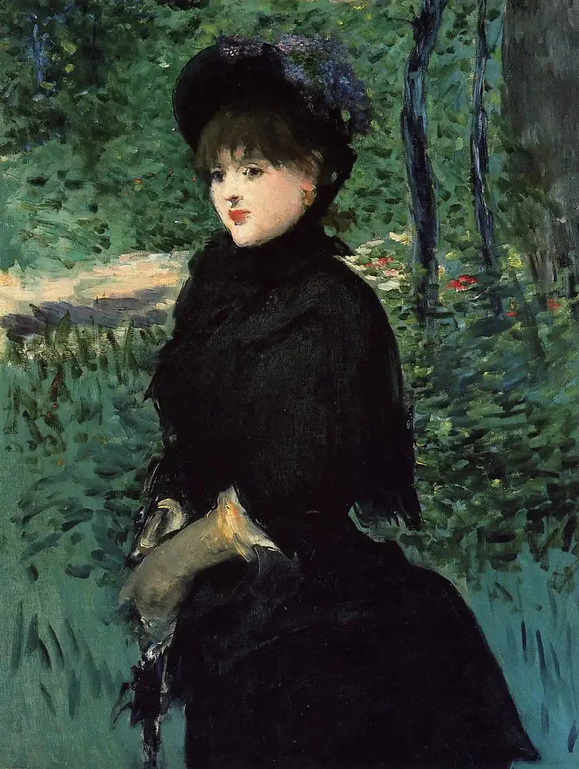 La Promenade (Mme Gamby) - Édouard Manet image 1 copie peinte à la main à l’huile