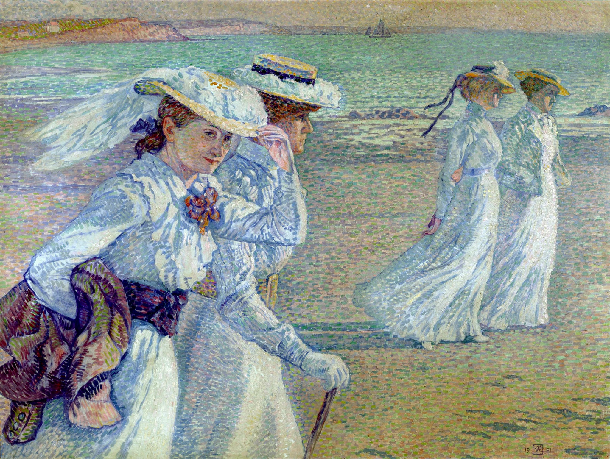 La promenade - Théo van Rysselberghe image 1 tableau peint à l’huile sur toile