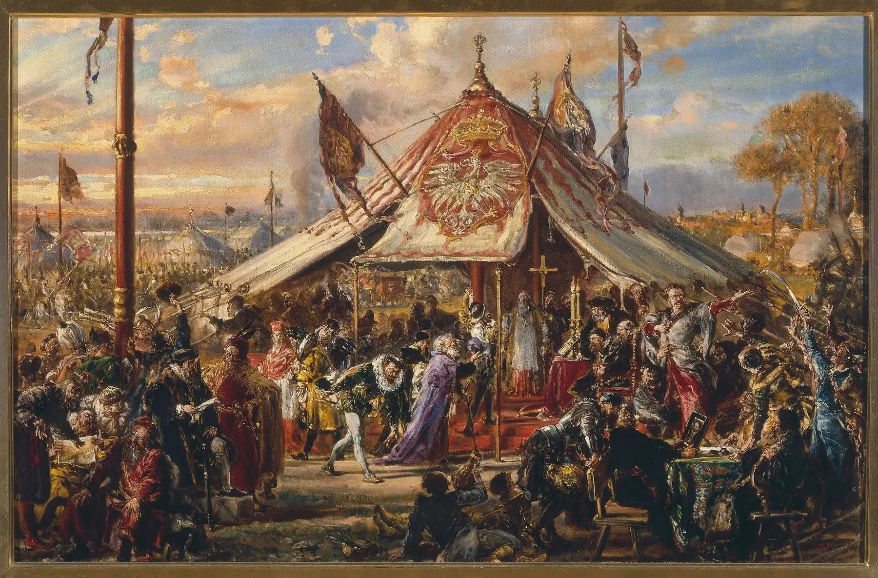 La puissance du Commonwealth à son apogée, de la série « Histoire de la civilisation en Pologne » - Jan Matejko image 1 copie de tableau peinte à la main
