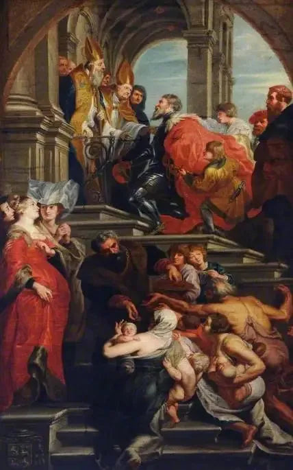 La réception de Saint Bavon, le saint patron de Gand - Peter Paul Rubens