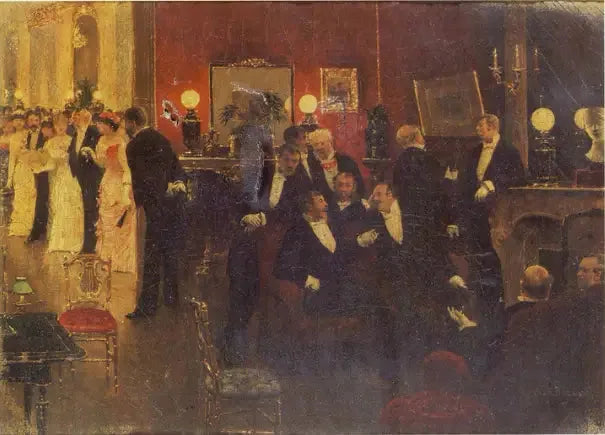 La réception - Jean Béraud image 1 copie peinte à la main à l’huile