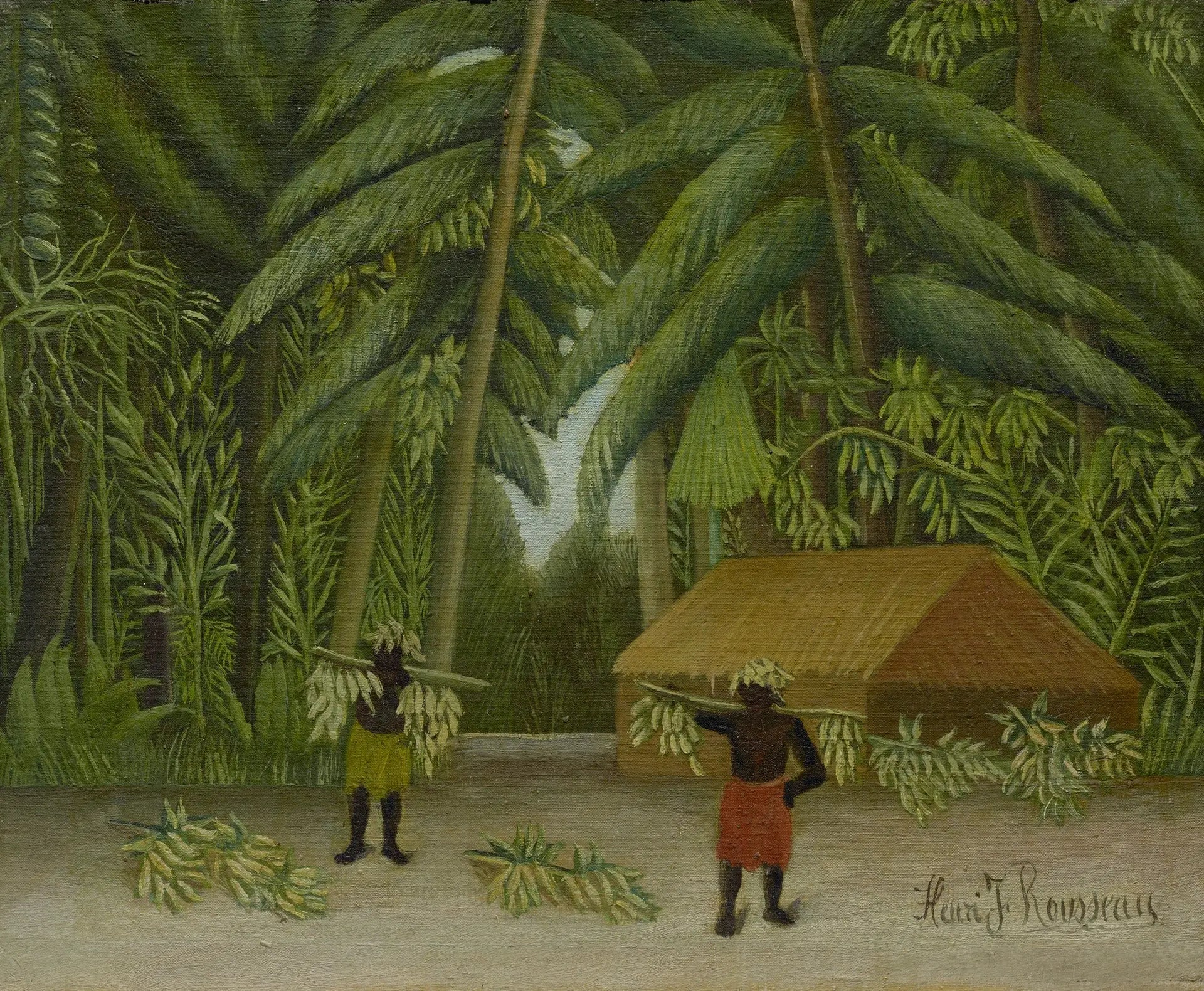La Récolte des bananes - Henri Rousseau image 1 tableau peint à l’huile sur toile
