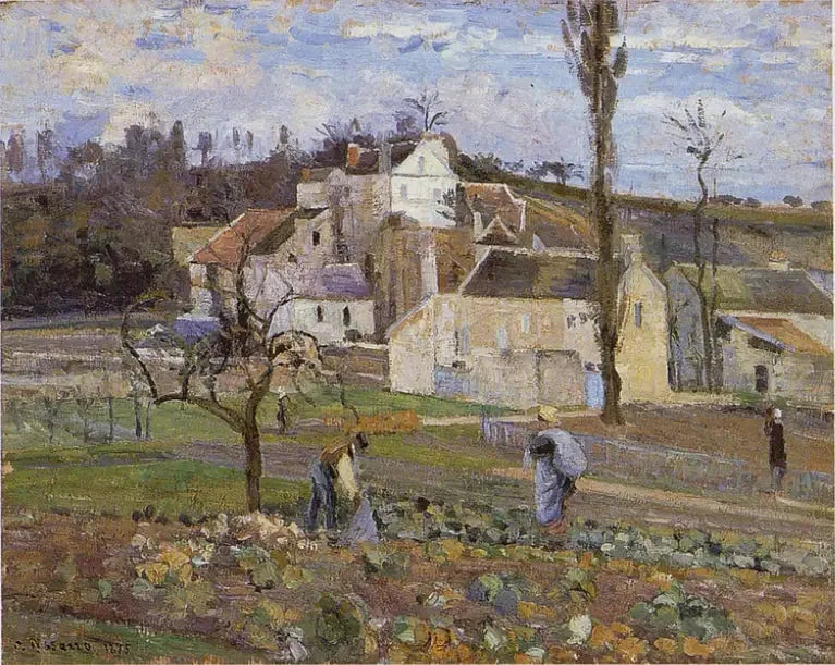 La Récolte des choux, l'Hermitage, Pontoise - Camille Pissarro image 1 reproduction d’œuvre d’art à l’huile