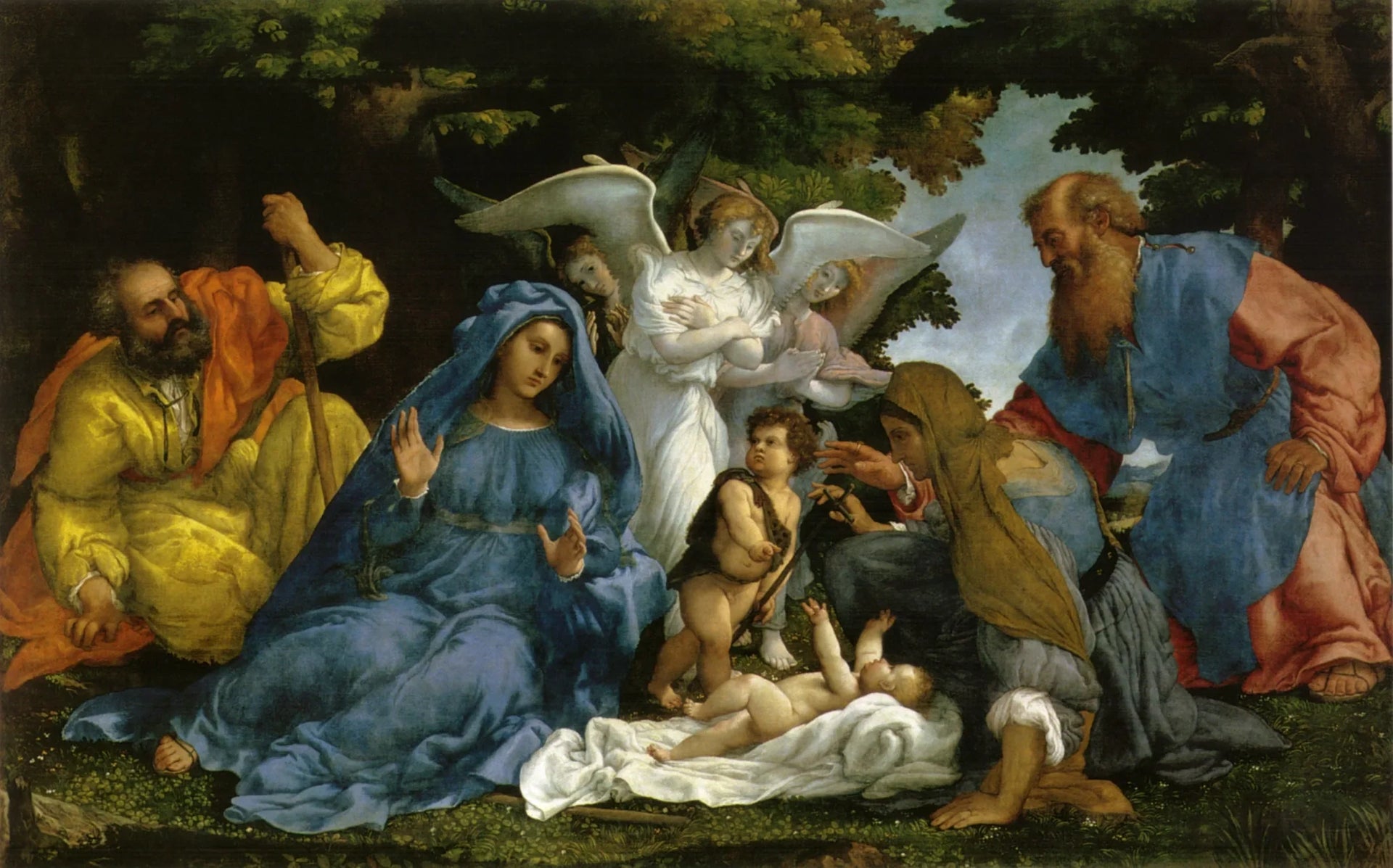 La Reconnaissance de la nature divine du Christ - Lorenzo Lotto image 1 copie de tableau peinte à la main