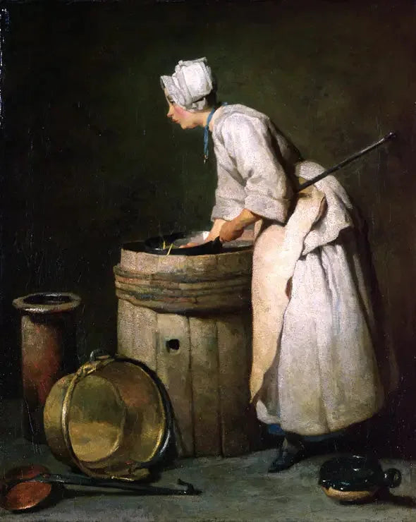 La récureuse - Jean Siméon Chardin image 1 reproduction d’œuvre d’art à l’huile