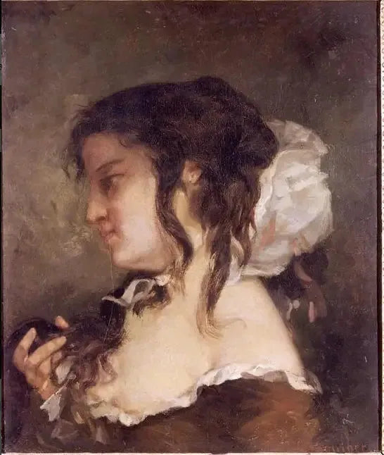 La Réflexion - Gustave Courbet image 1 copie de tableau peinte à la main