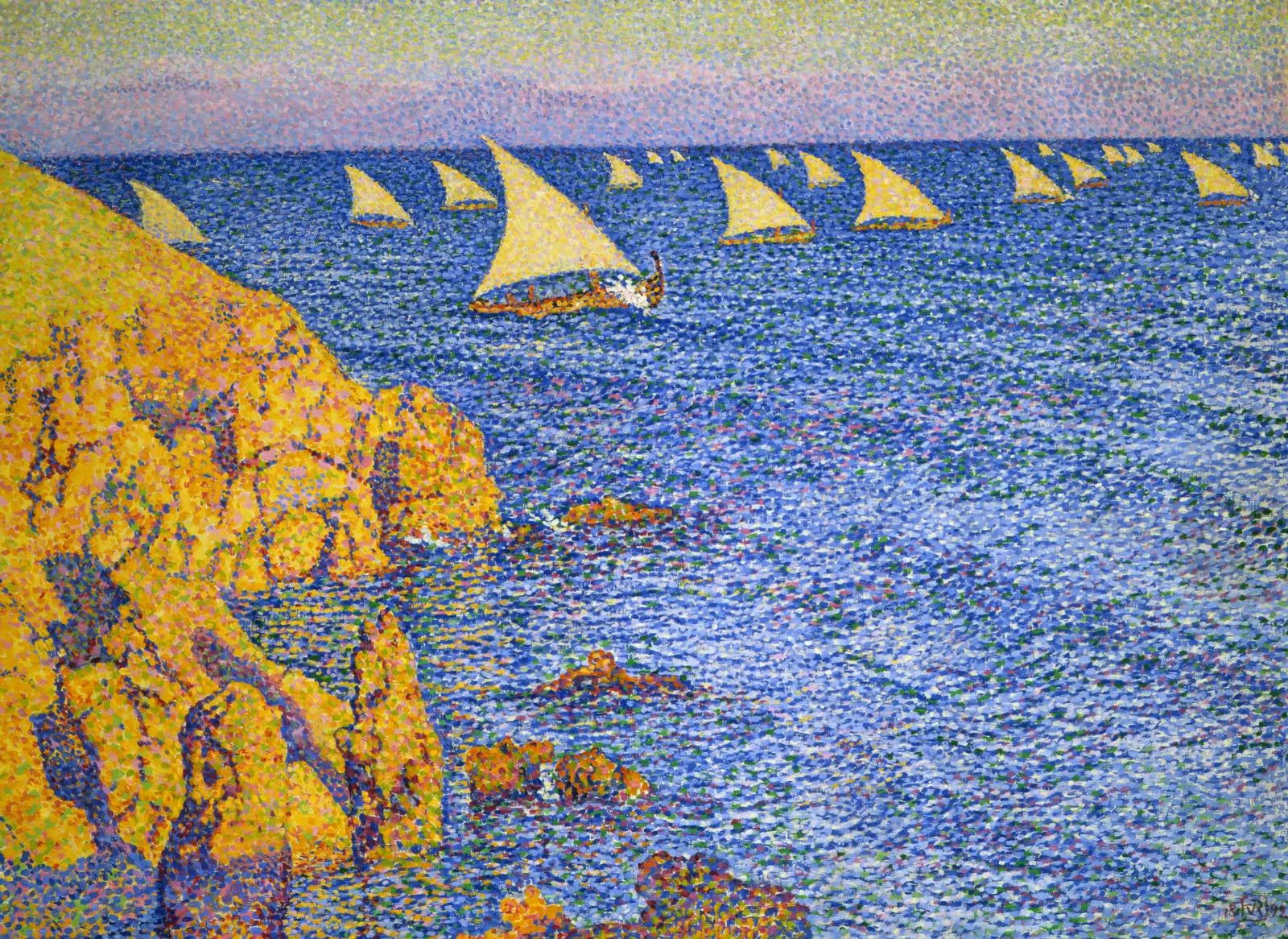 La Régate - Théo van Rysselberghe image 1 copie de tableau peinte à la main