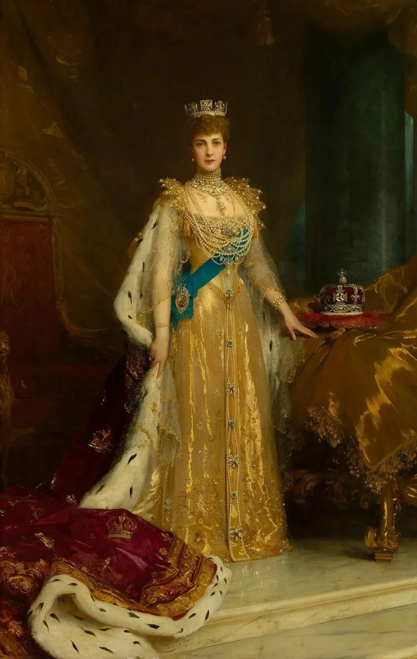 La reine Alexandra (1844-1925) - Luke Fildes image 1 tableau peint à l’huile sur toile
