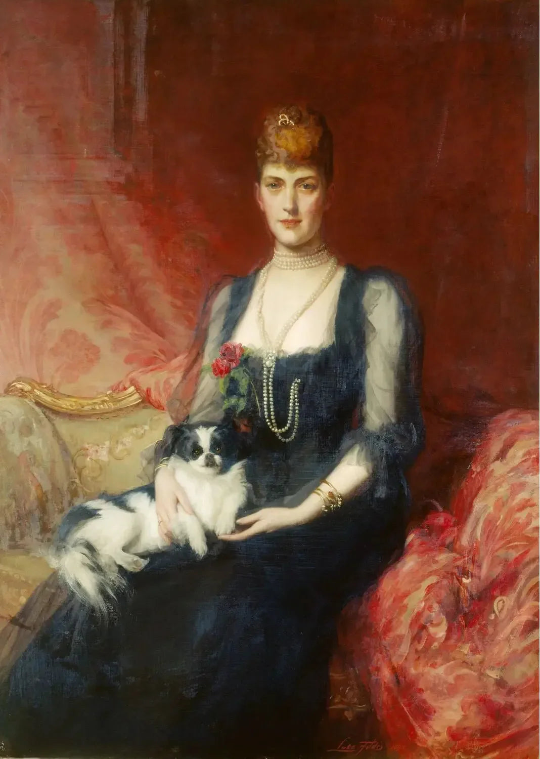 La reine Alexandra, alors princesse de Galles - Luke Fildes image 1 reproduction artisanale de tableau