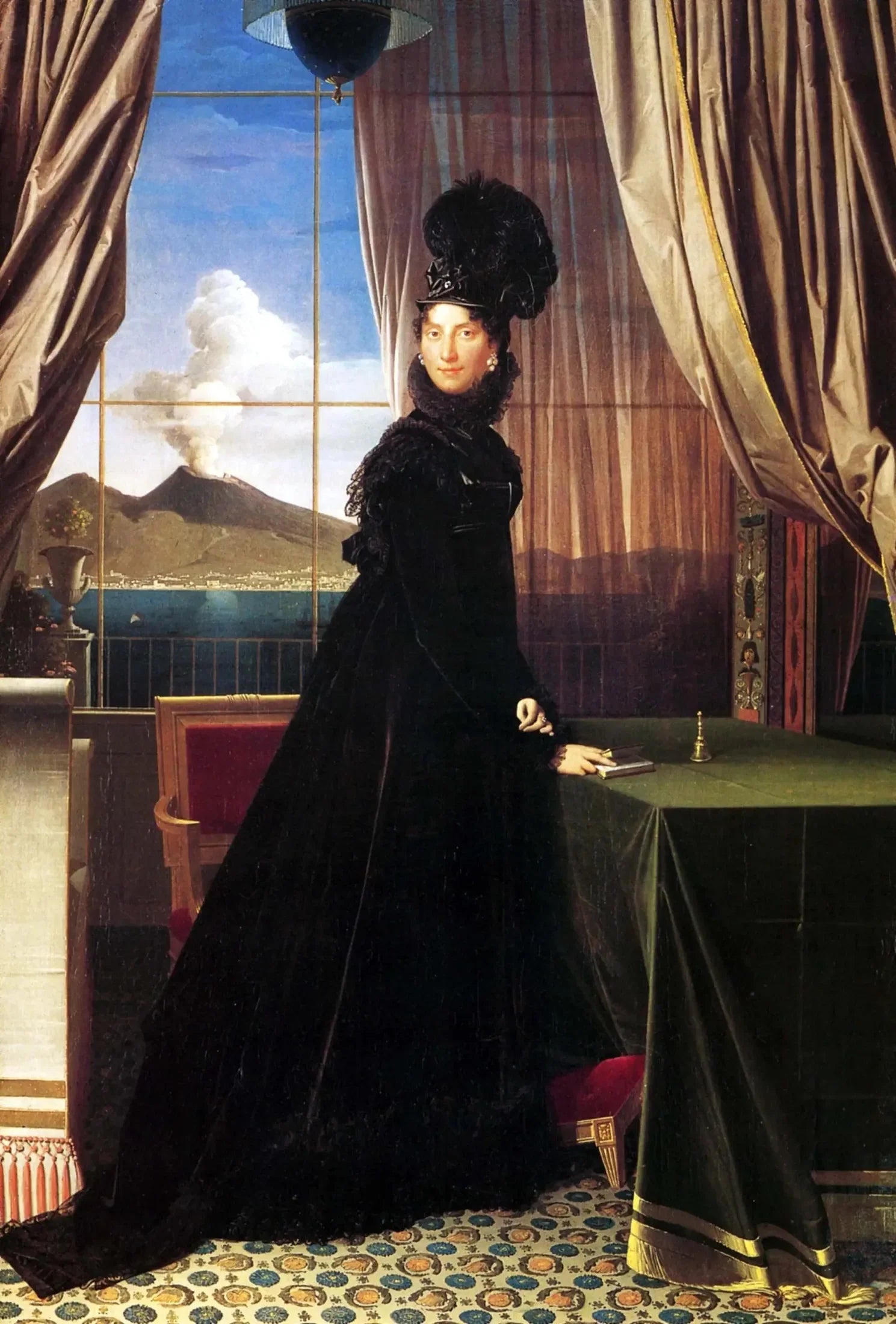 La Reine Caroline Murat - Jean-Auguste-Dominique Ingres image 1 reproduction de peinture à l’huile
