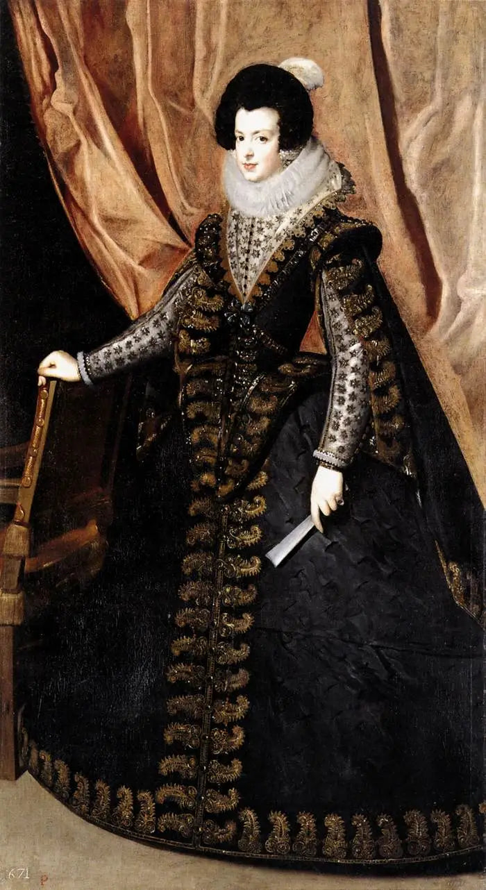 La reine Isabelle, debout - Diego Velázquez image 1 copie de tableau peinte à la main