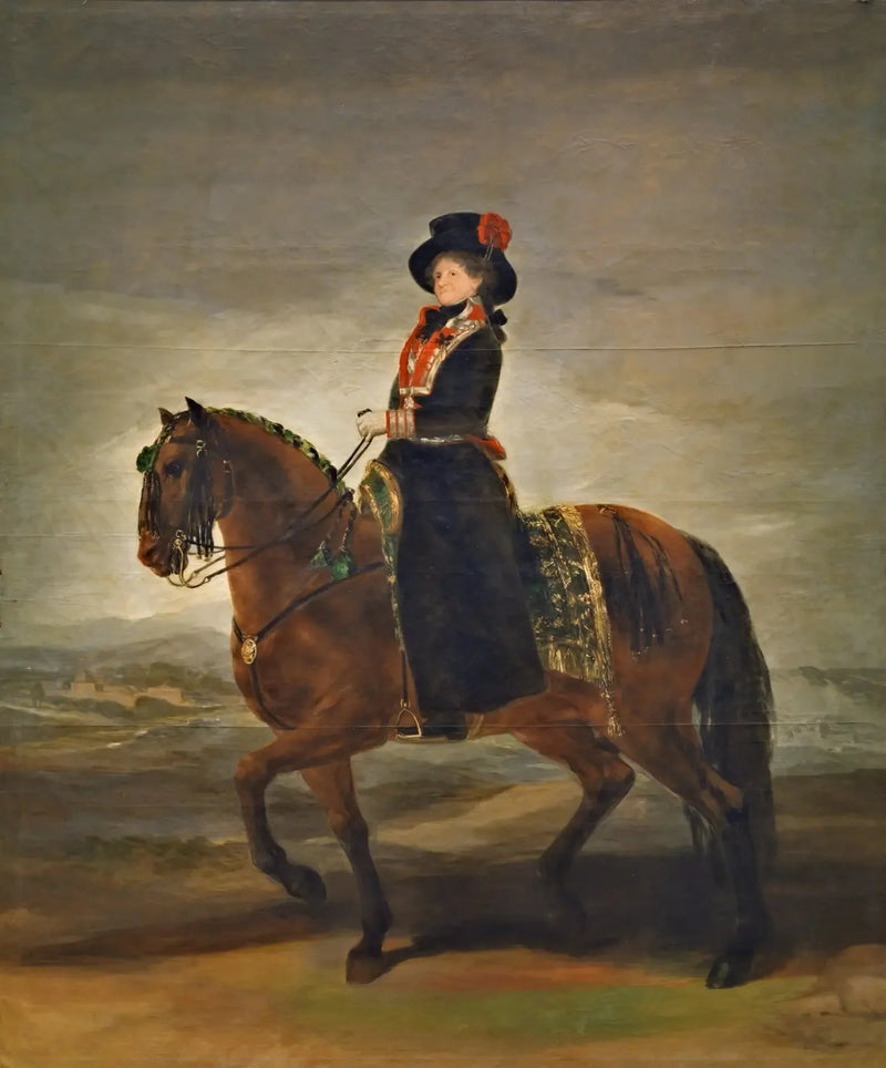 La reine María Luisa à cheval - Francisco de Goya