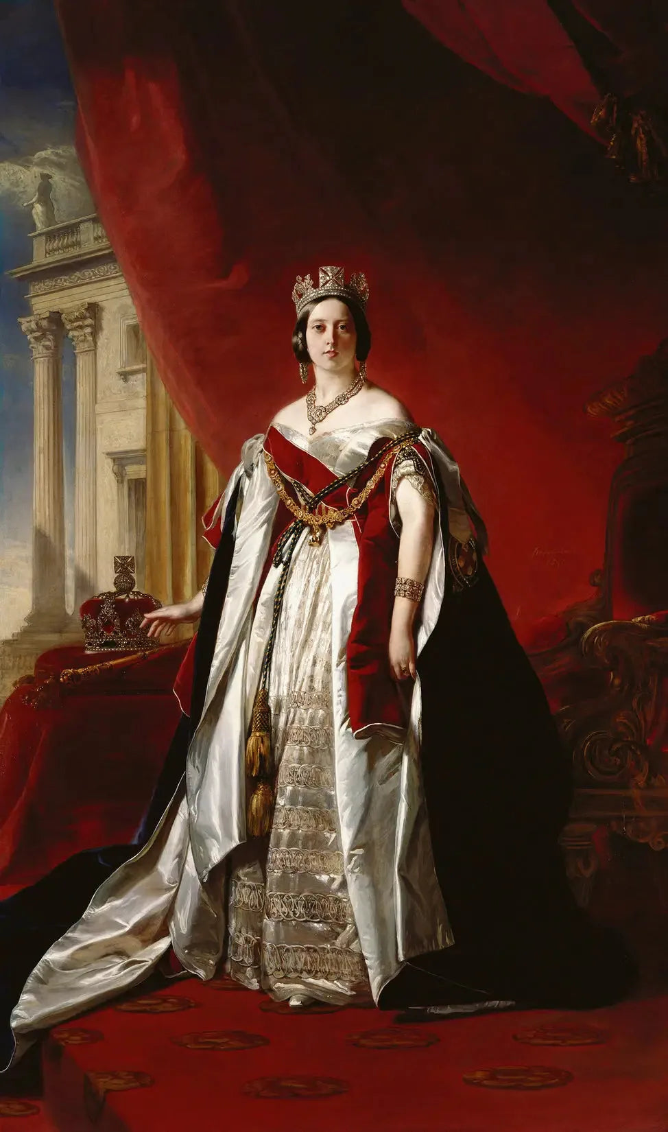 La reine Victoria (1819-1901) - Franz Xaver Winterhalter image 1 copie peinte à la main à l’huile