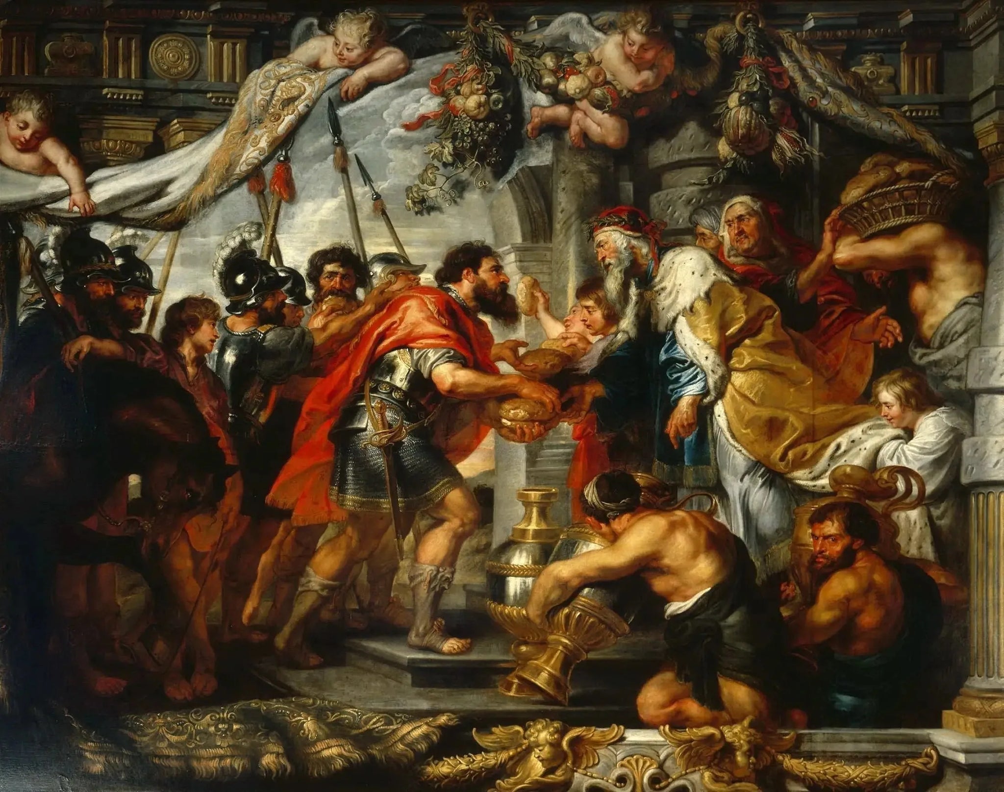 La rencontre d'Abraham et de Melchisédek - Peter Paul Rubens image 1 copie peinte à la main à l’huile