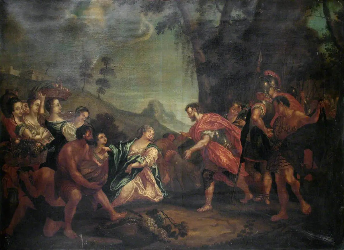 La rencontre de David et Abigaïl - Antonio da Correggio image 1 copie peinte à la main à l’huile