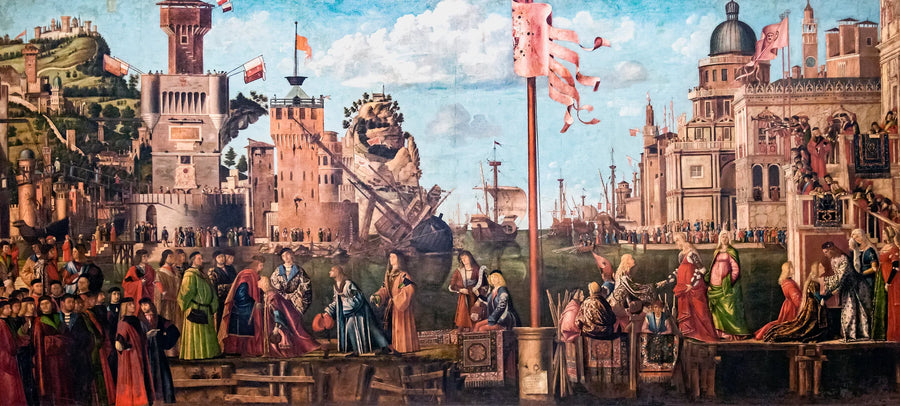 La Rencontre des fiancés et le départ des pèlerins - Vittore Carpaccio