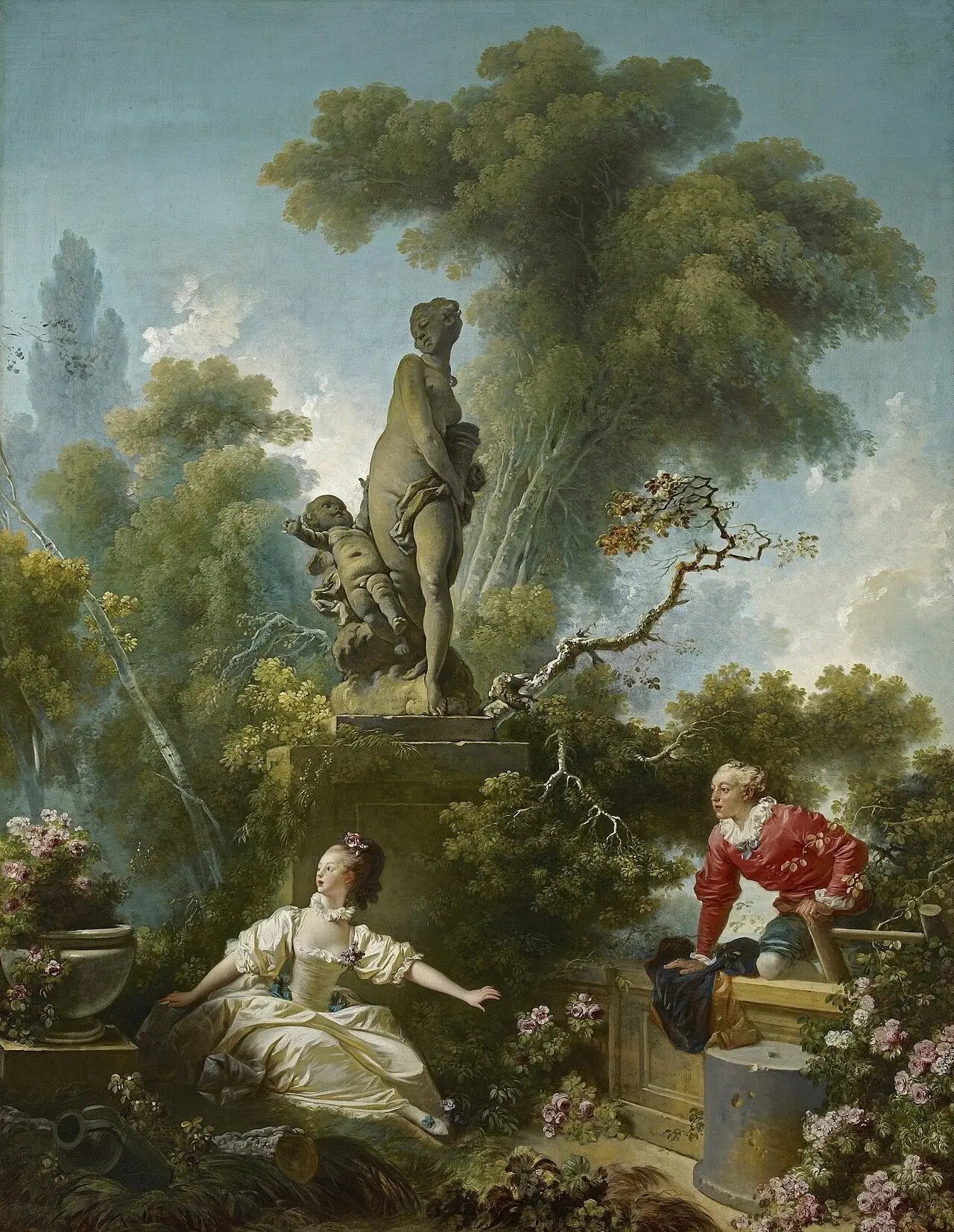 La Rencontre - Jean-Honoré Fragonard image 1 copie de tableau peinte à la main