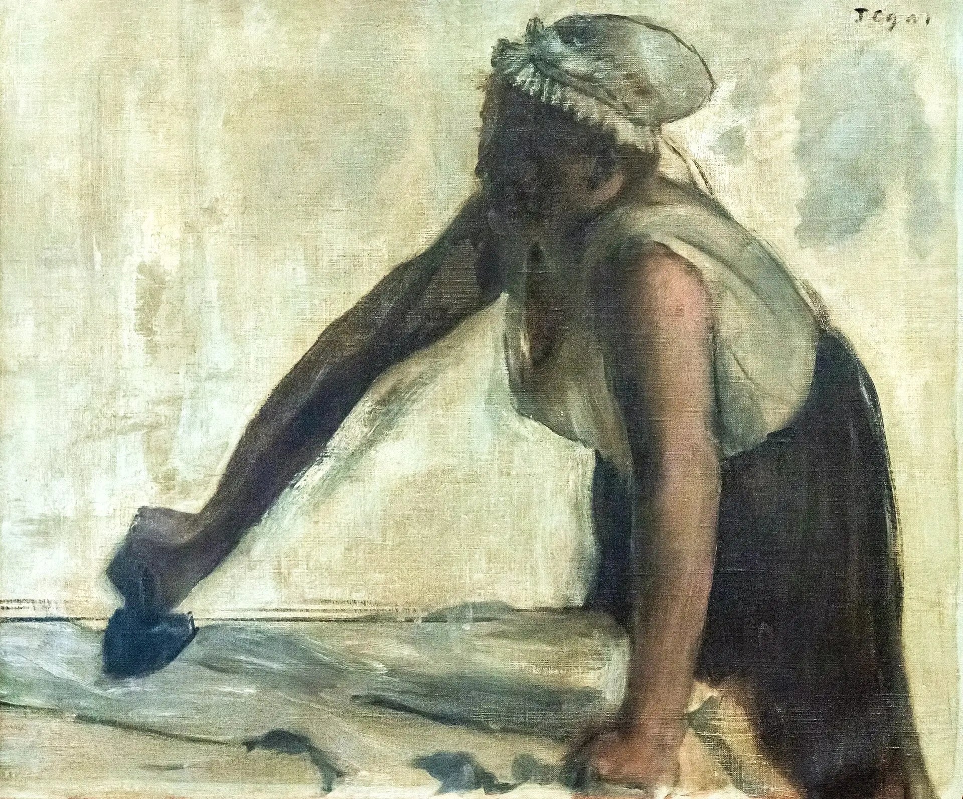La repasseuse à contre-jour - Edgar Degas image 1 tableau peint à l’huile sur toile