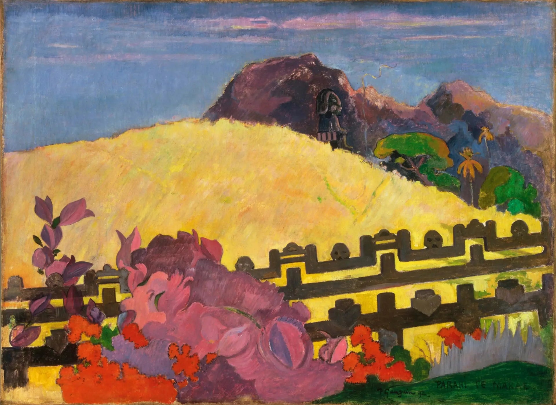 Là réside le temple - Paul Gauguin image 1 tableau peint à l’huile sur toile