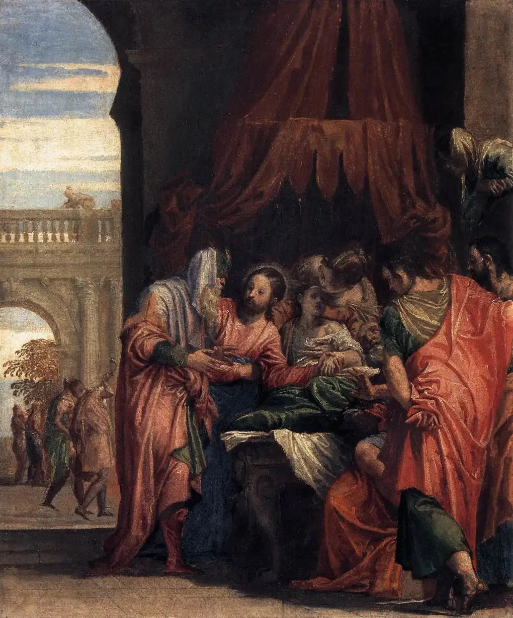 La Résurrection de la fille de Jaïre - Paul Véronèse image 1 reproduction de peinture à l’huile
