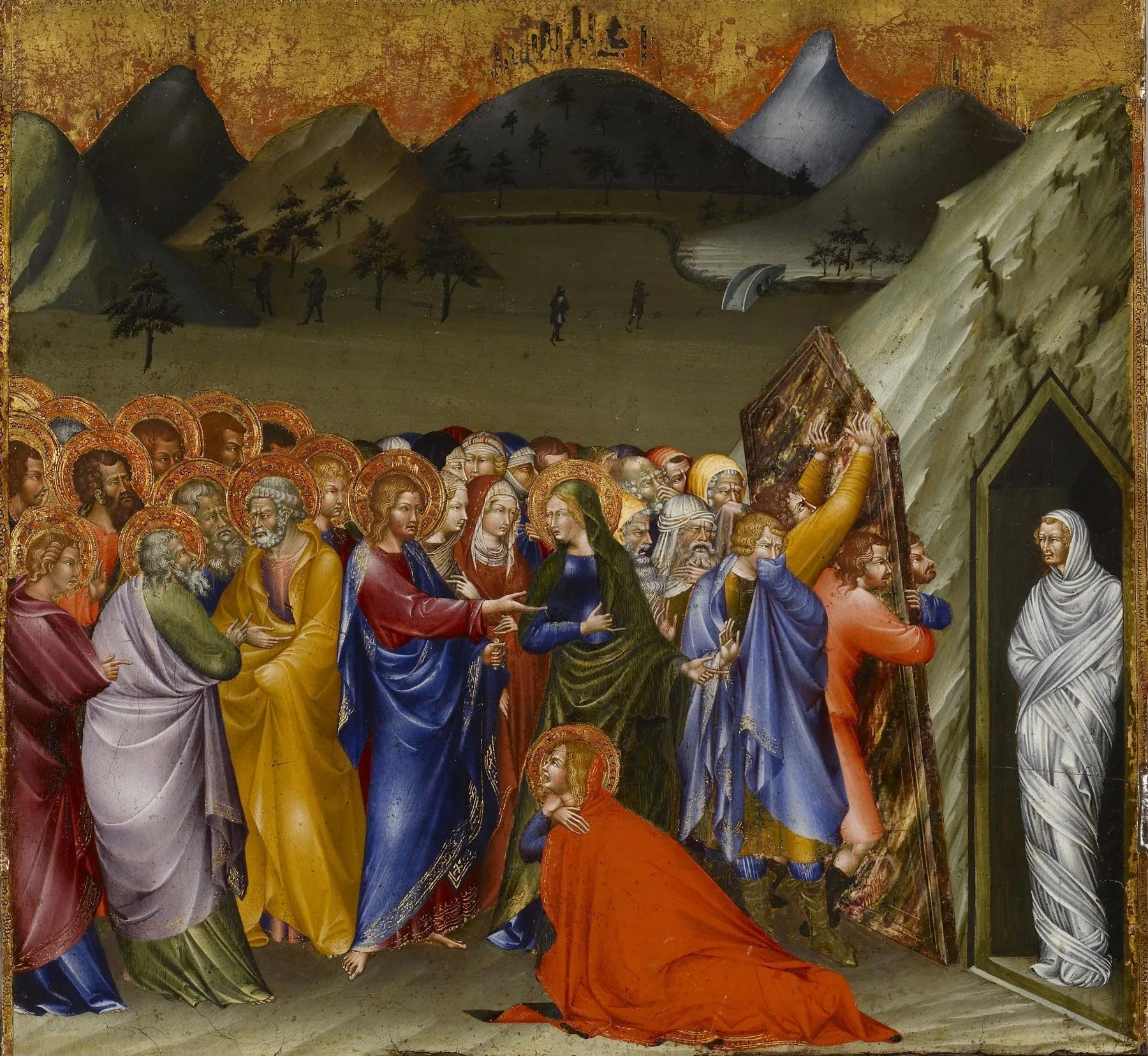 La résurrection de Lazare - Giovanni di Paolo image 1 copie peinte à la main à l’huile