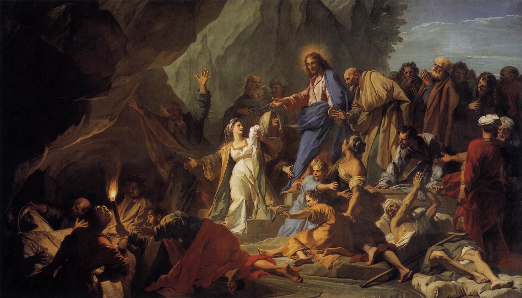 La Résurrection de Lazare - Jean-Baptiste Jouvenet image 1 reproduction de peinture à l’huile