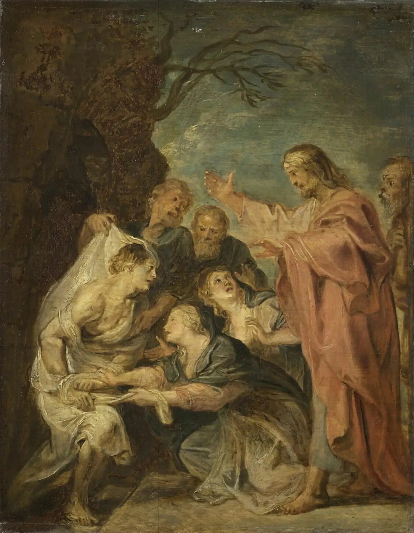 La Résurrection de Lazare - Peter Paul Rubens image 1 reproduction de peinture à l’huile