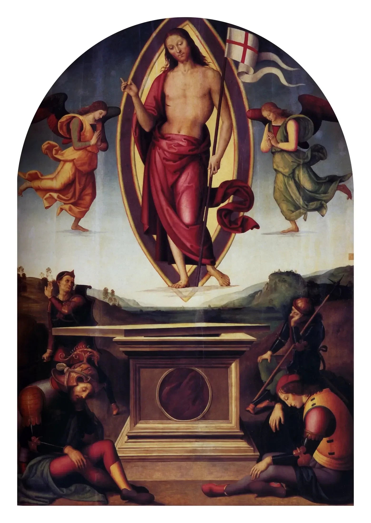 La Résurrection de San Francesco al Prato - Pietro Perugino image 1 reproduction de peinture à l’huile