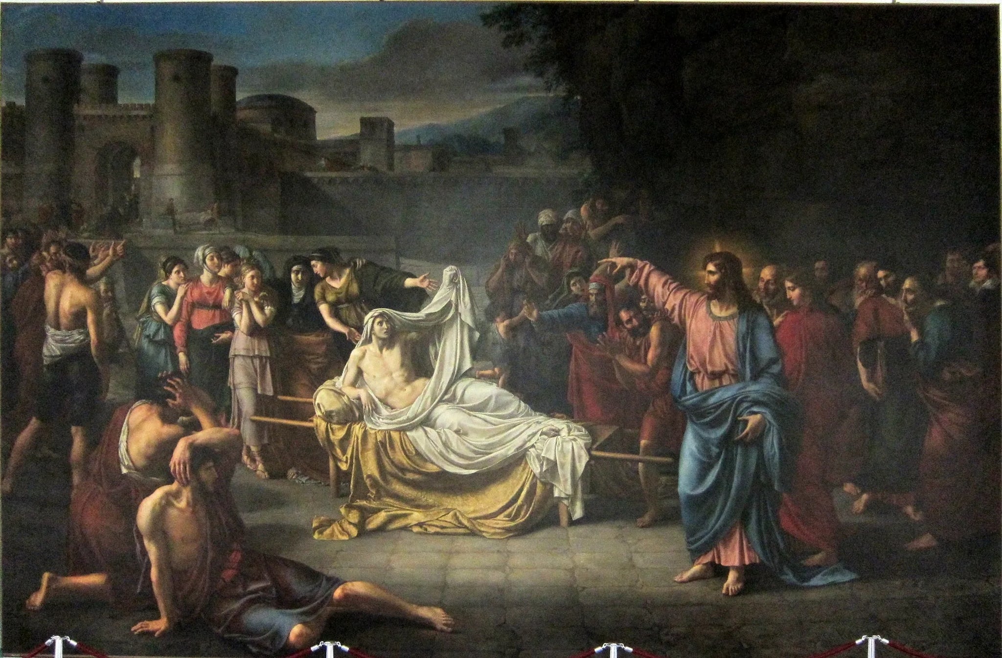 La Résurrection du fils de la veuve de Naïm - Jean-Baptiste Wicar image 1 tableau peint à l’huile sur toile