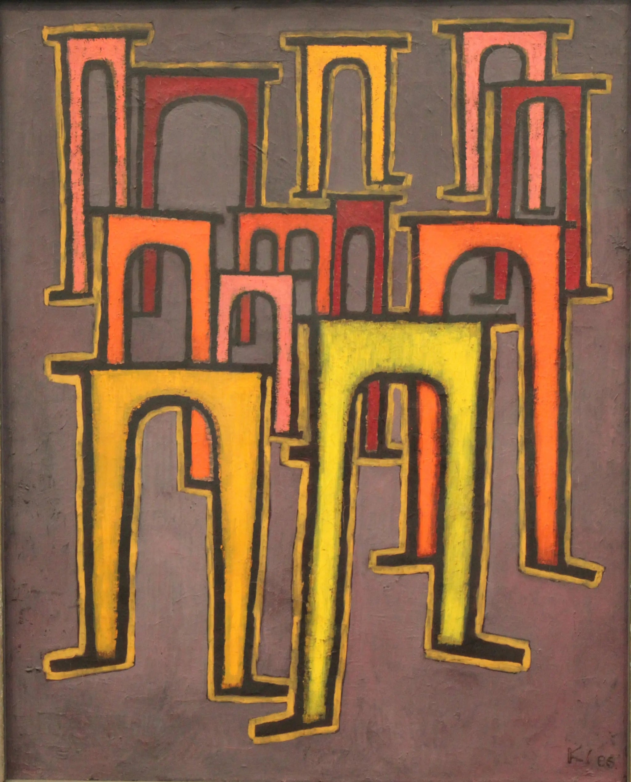 La Révolution des viaducs - Paul Klee image 1 reproduction d’œuvre d’art à l’huile