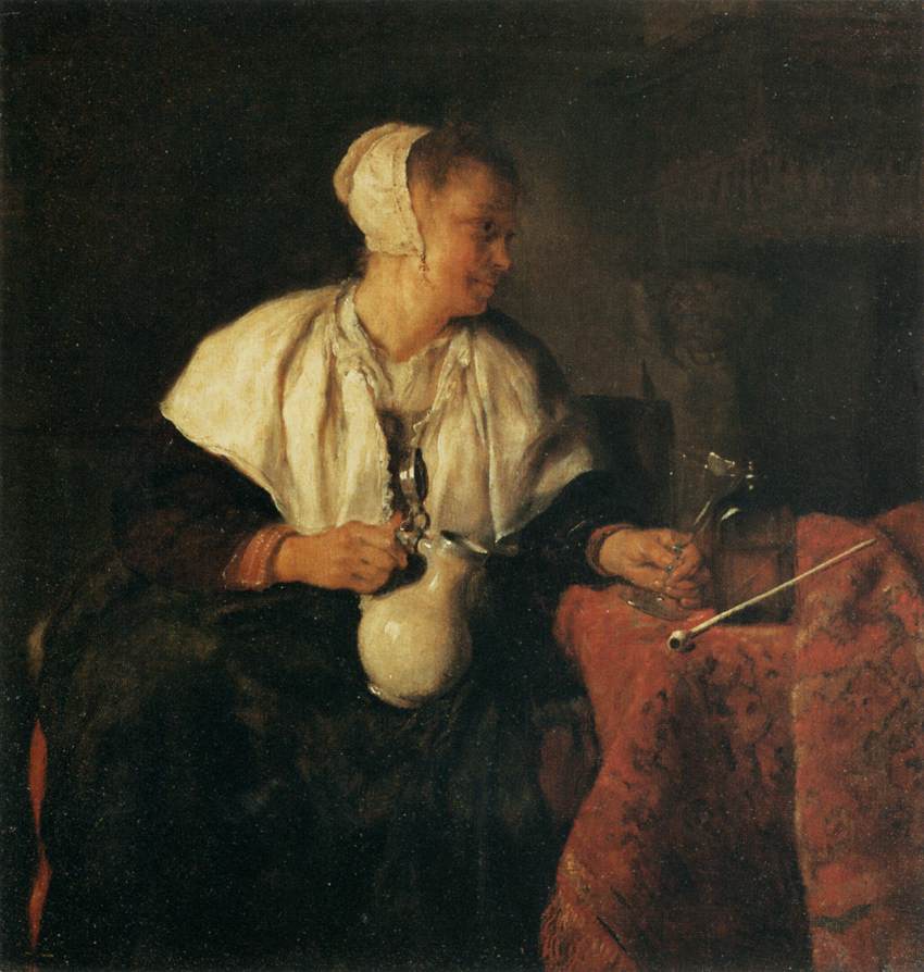 La Riboteuse - Gabriel Metsu image 1 copie de tableau peinte à la main