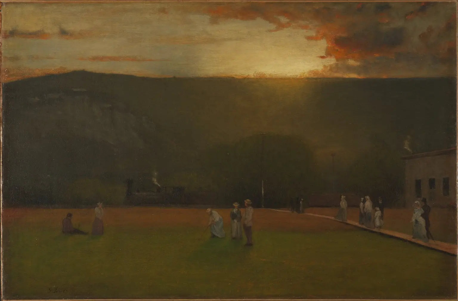 La rigueur du jeu, Kearsarge Hall, North Conway, New Hampshire - George Inness image 1 copie de tableau peinte à la main