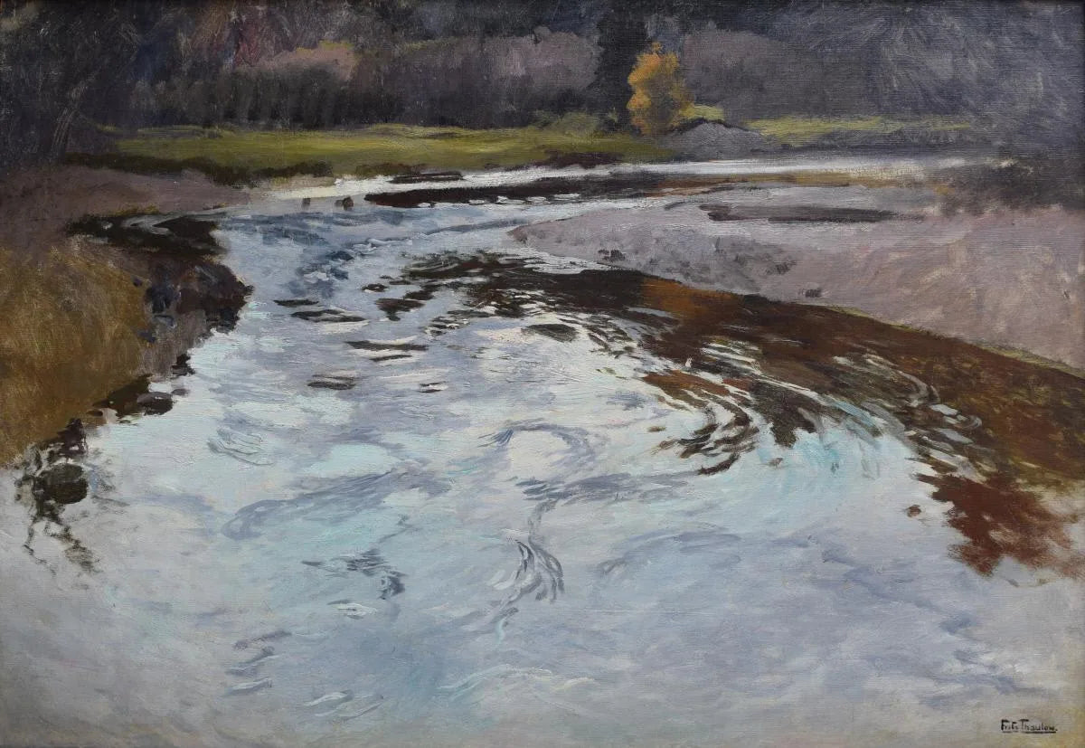 La rivière à Beaulieu - Frits Thaulow image 1 copie de tableau peinte à la main