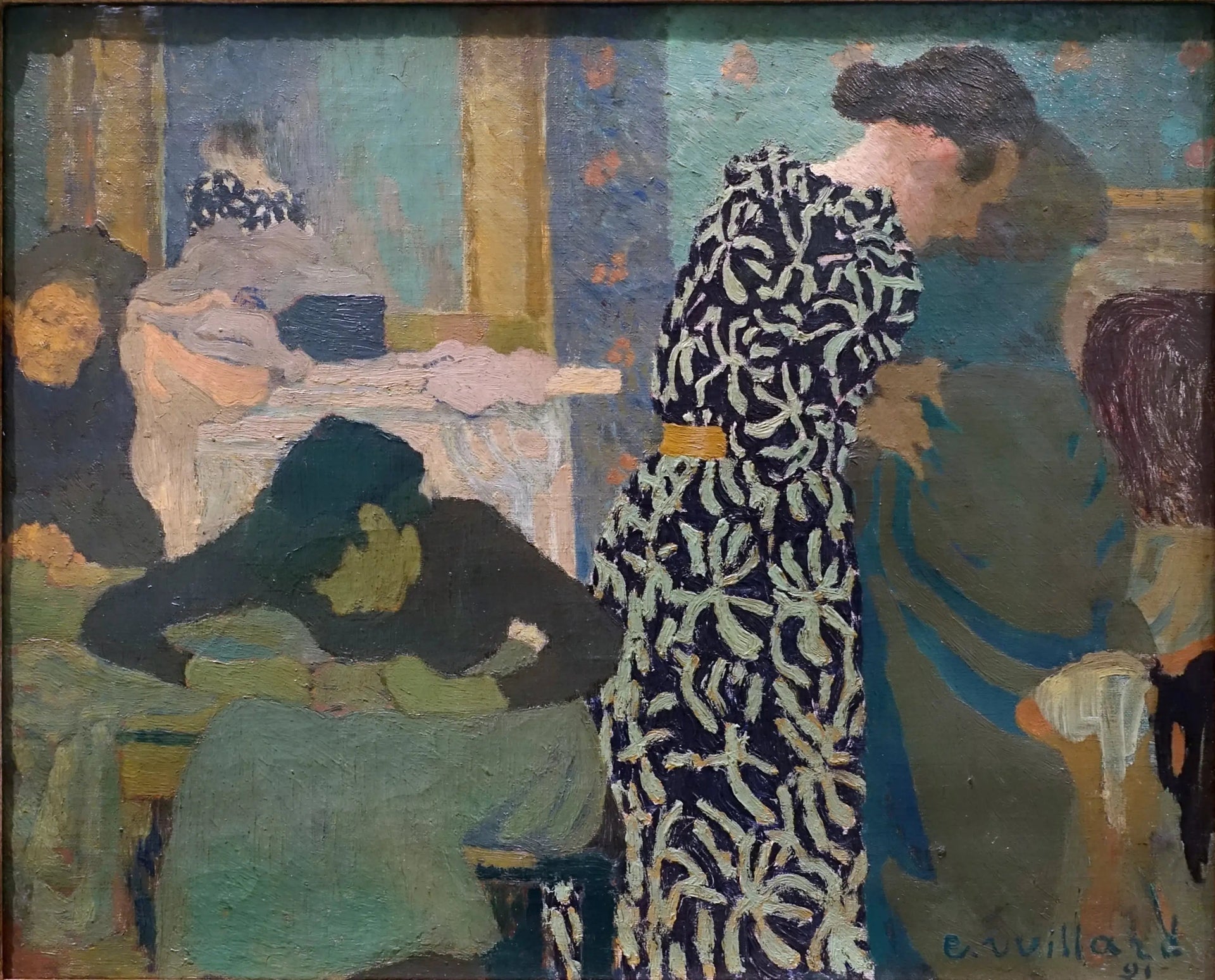 La robe à ramages - Édouard Vuillard image 1 reproduction d’œuvre d’art à l’huile